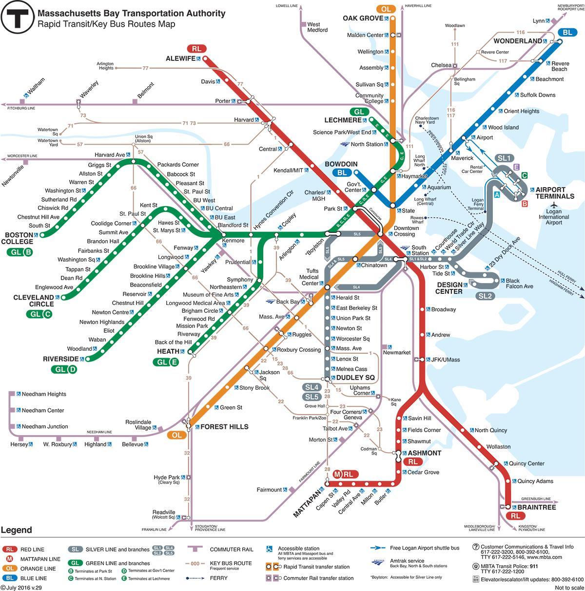 نقشه از T بوستون