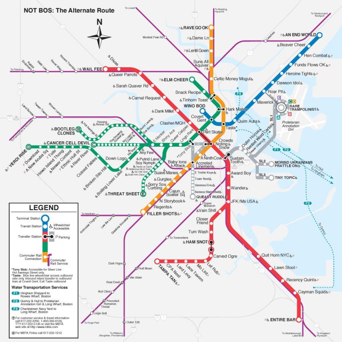نقشه از t نقشه بوستون