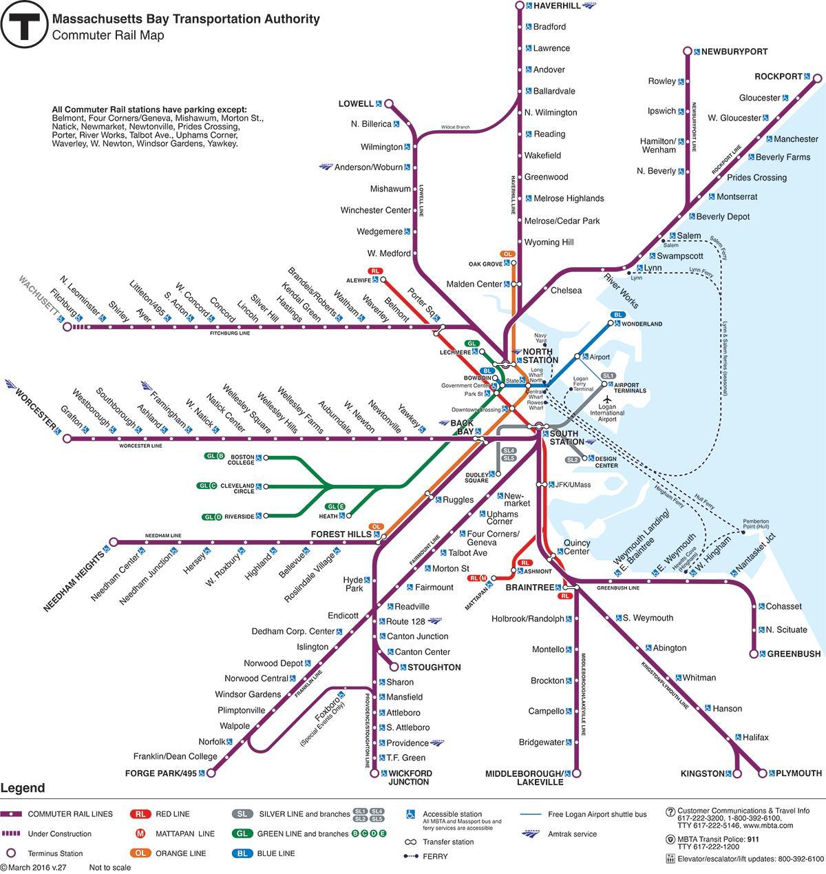 بوستون ایستگاه قطار نقشه