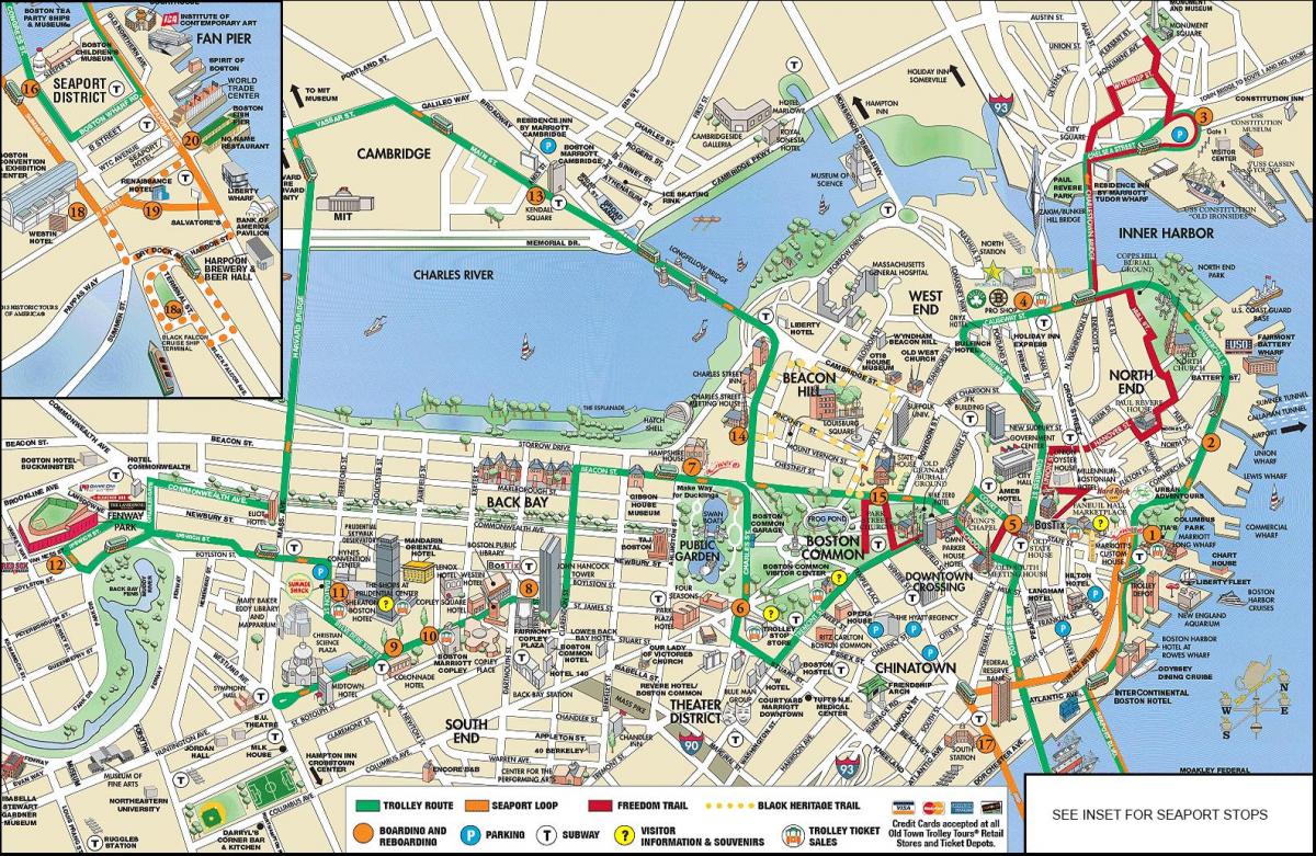 بوستون چرخ تورهای نقشه