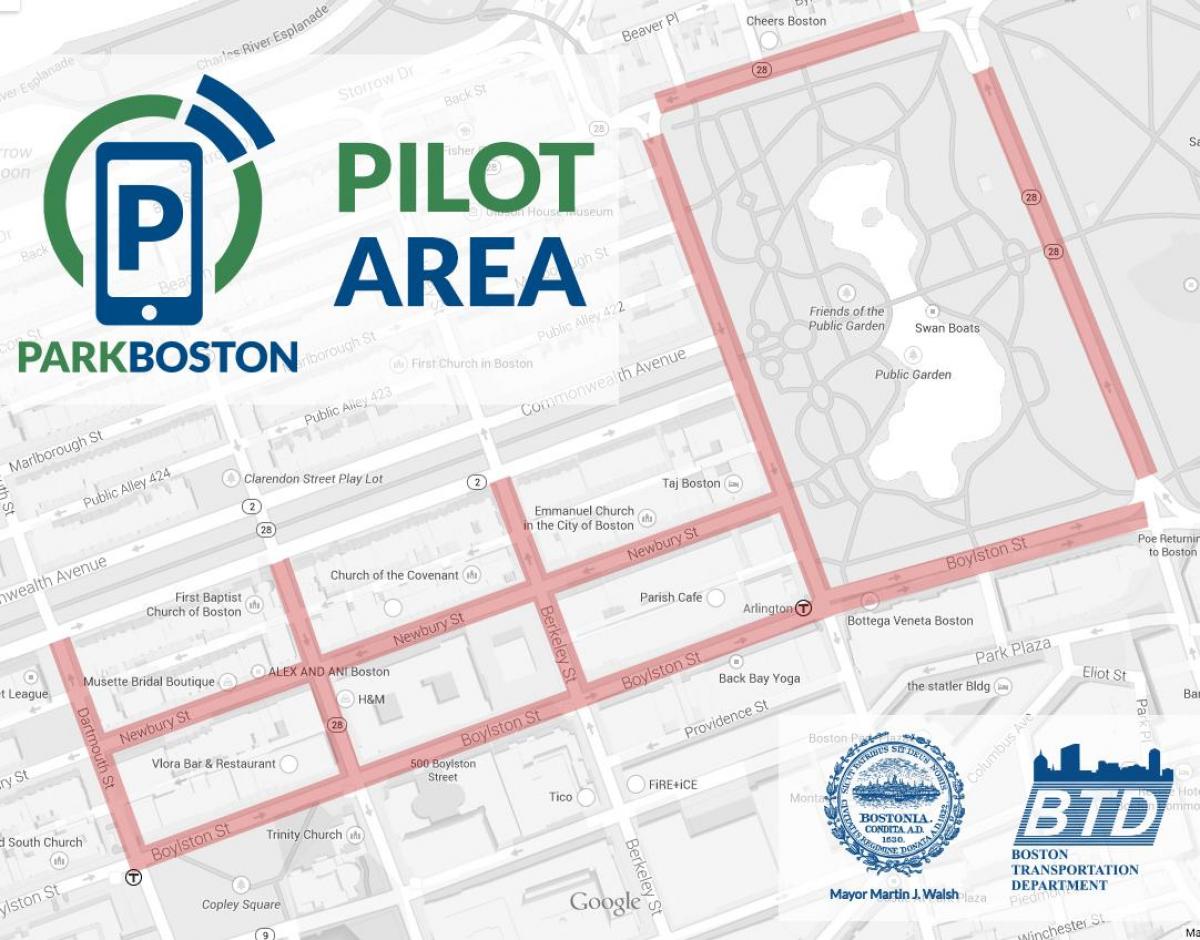 بوستون متر پارکینگ نقشه