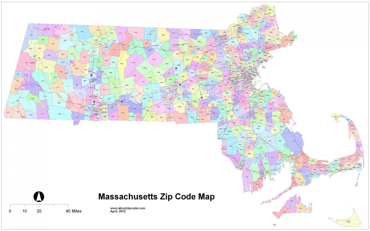 کد پستی و نقشه بوستون