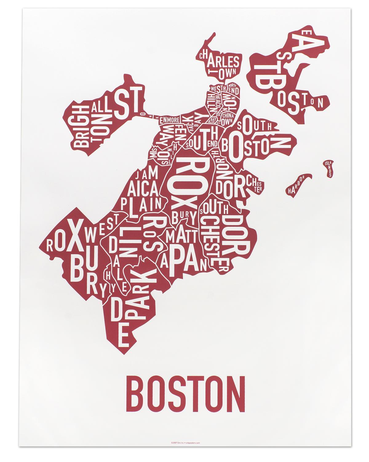شهر بوستون نقشه