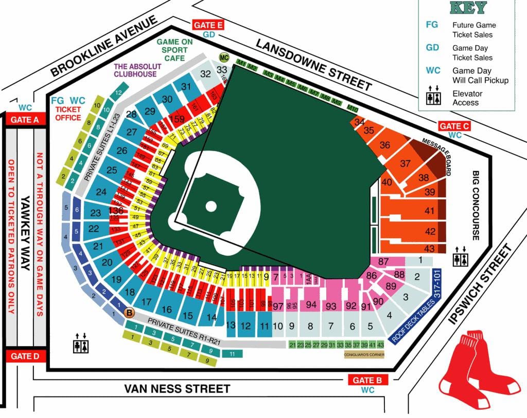 Fenway صندلی نقشه