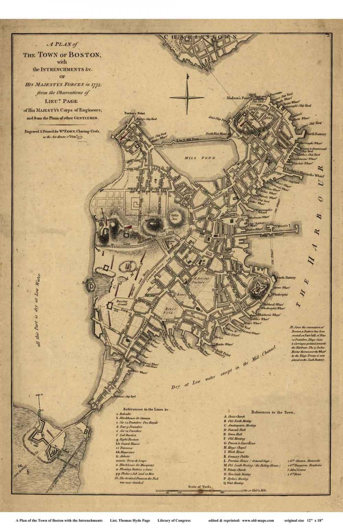 نقشه تاریخی بوستون