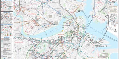 MBTA اتوبوس نقشه