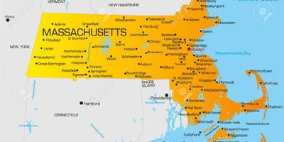 Massachuset نقشه