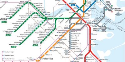 MBTA نقشه خط قرمز