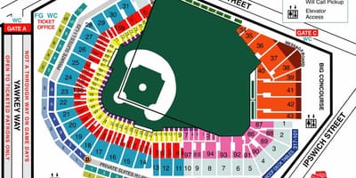 Fenway صندلی نقشه