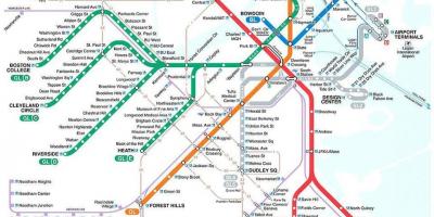 Boston MBTA نقشه