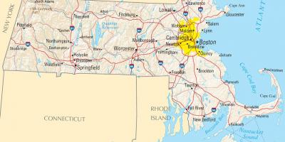 نقشه از بوستون ایالات متحده آمریکا