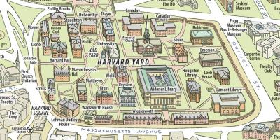 نقشه از دانشگاه هاروارد