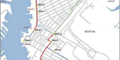 نقشه از easT Boston