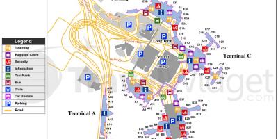 نقشه از فرودگاه بوستون