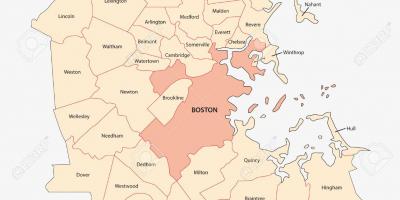 نقشه منطقه بوستون